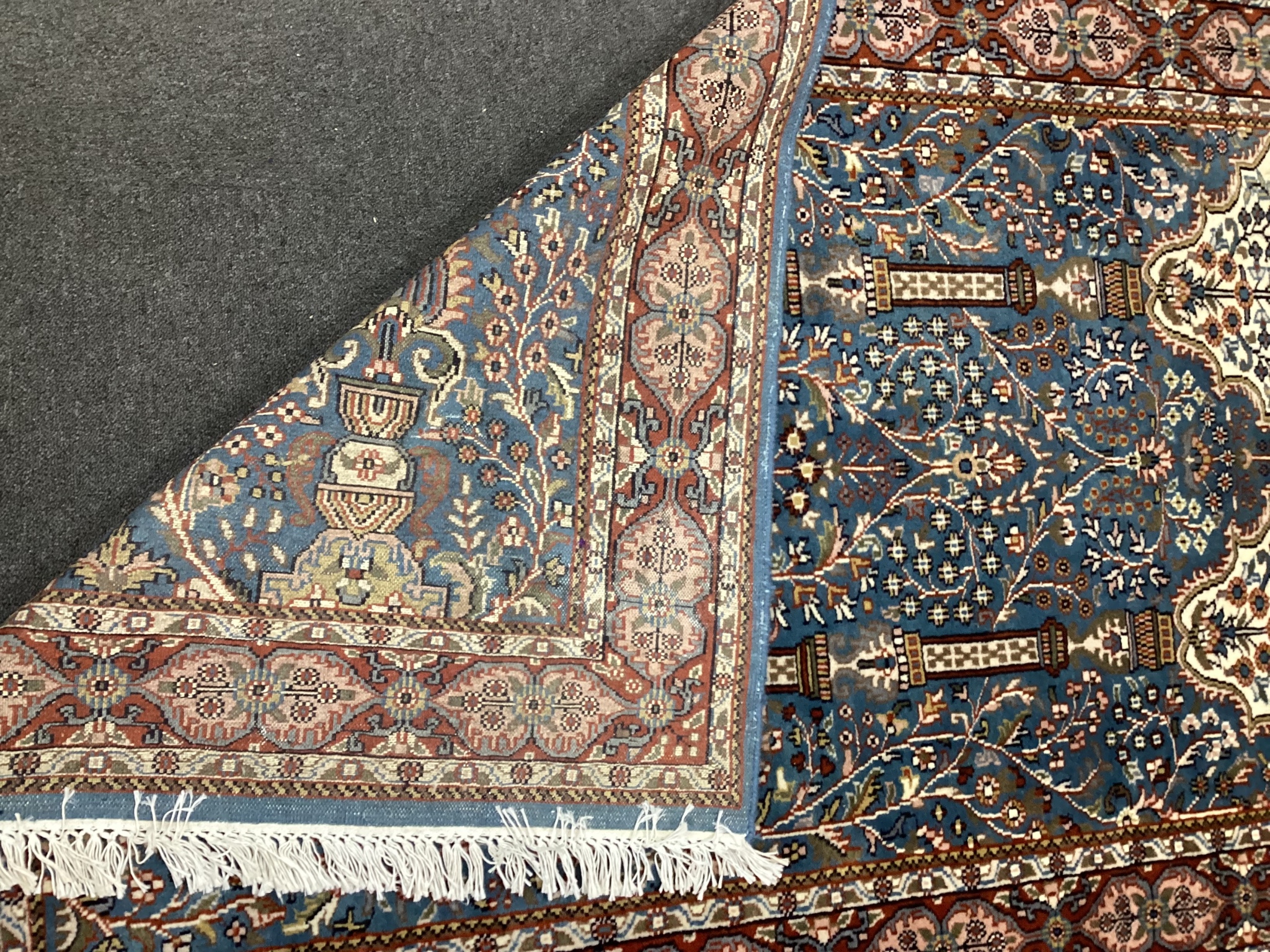 North West Persian blue ground rug, 190cm x 126cm
